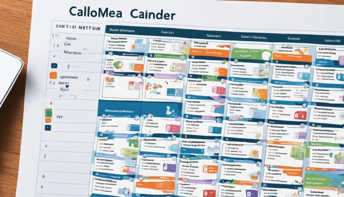 social media content calendar