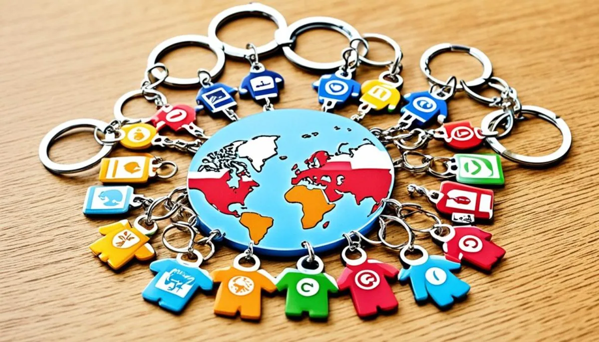 social media networking keychain